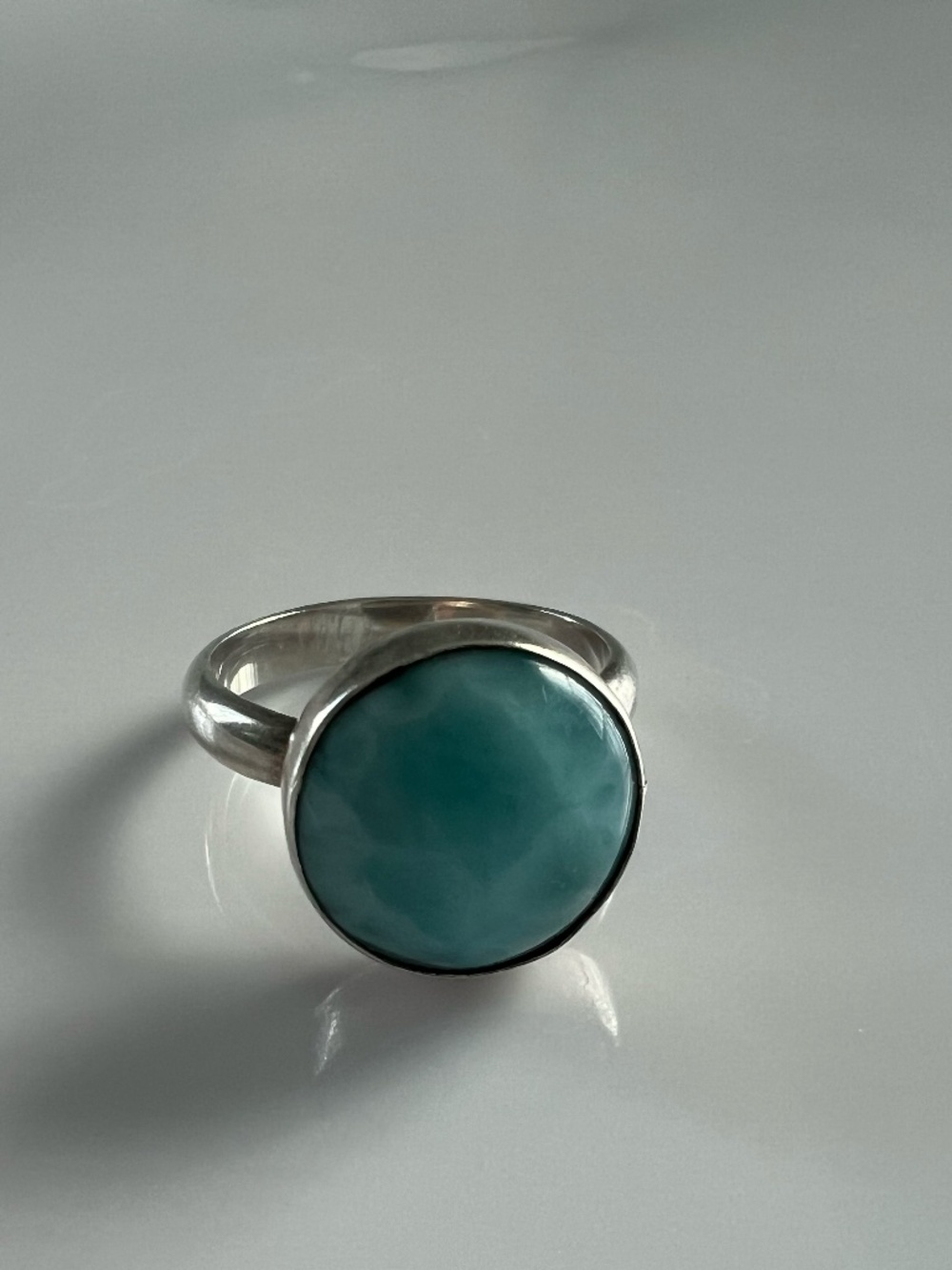Blue Larimar Ring, Size 8